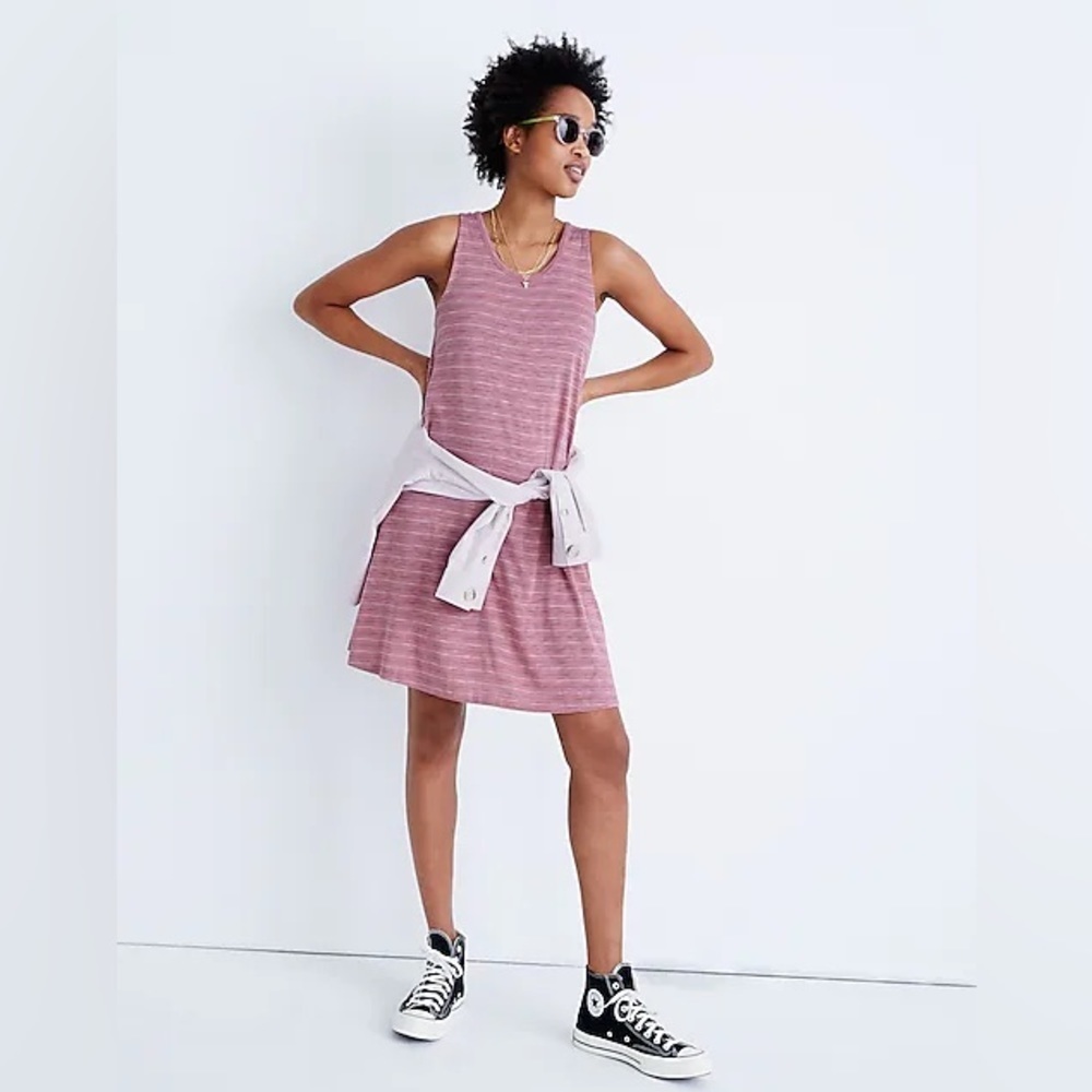 Madewell Highpoint Tank Dress in Chapin Stripe Size Large
